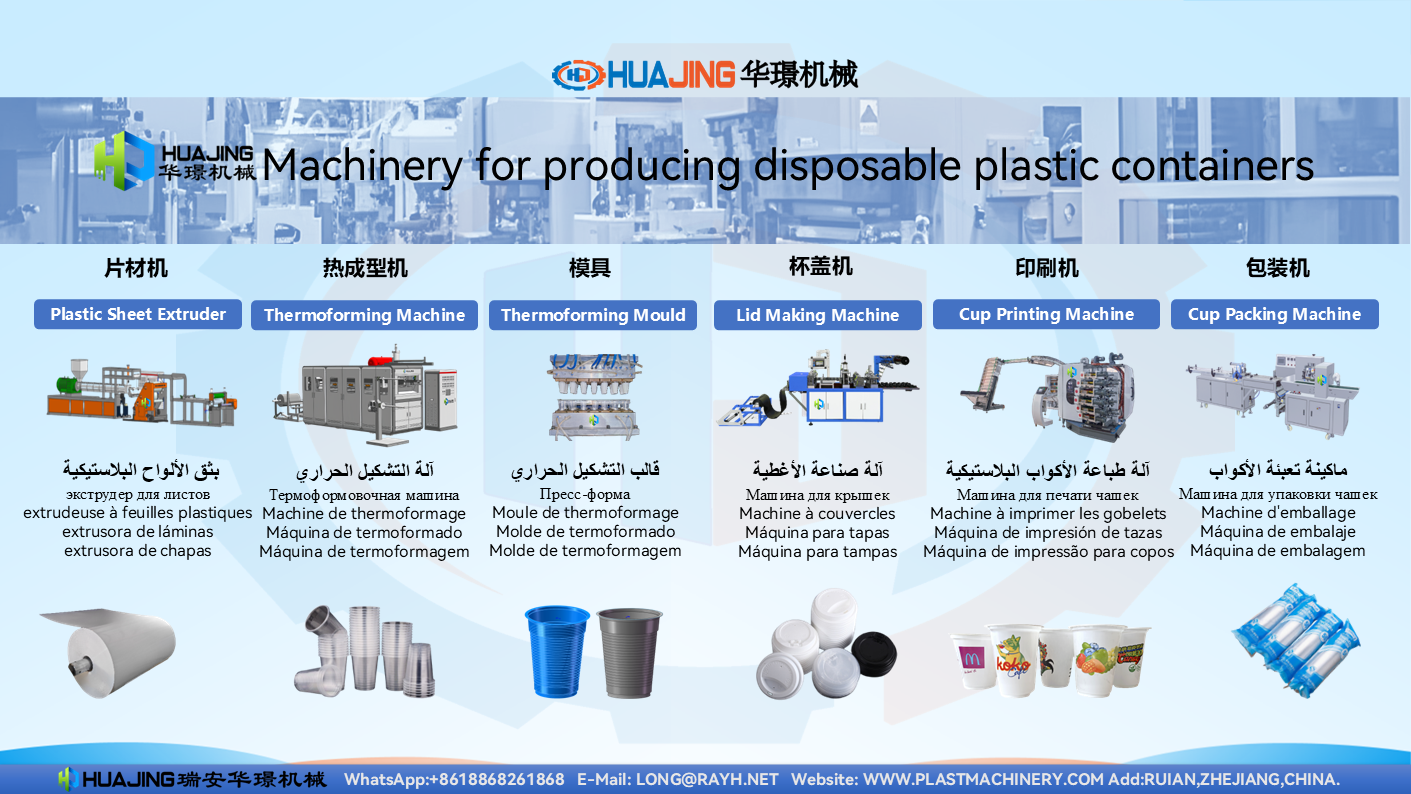Huajing machinery Thermoforming machine sheet extruder lid making machine cup printing machine cup packing machine thermoforming mould.PNG